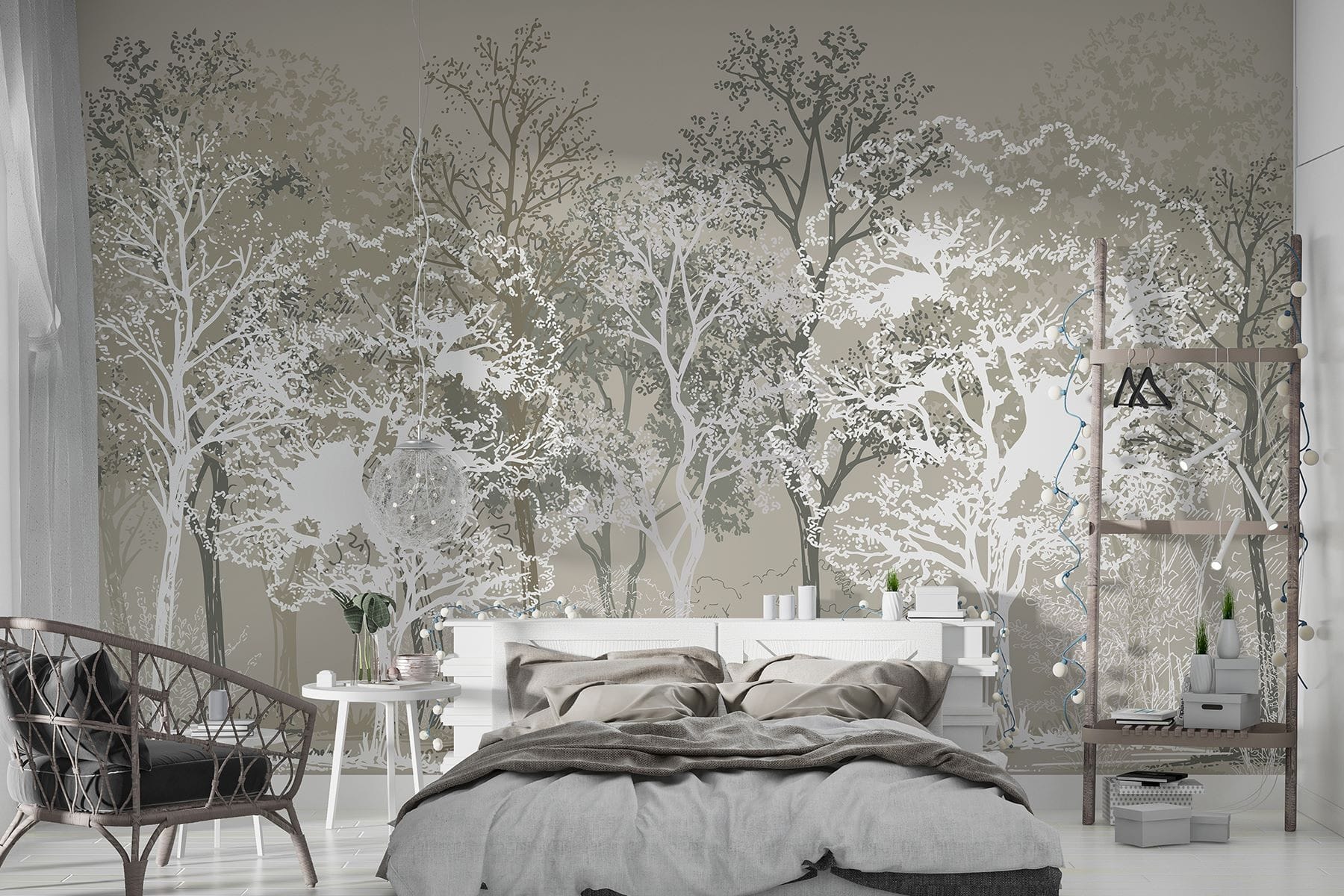 Group of trees in a forest