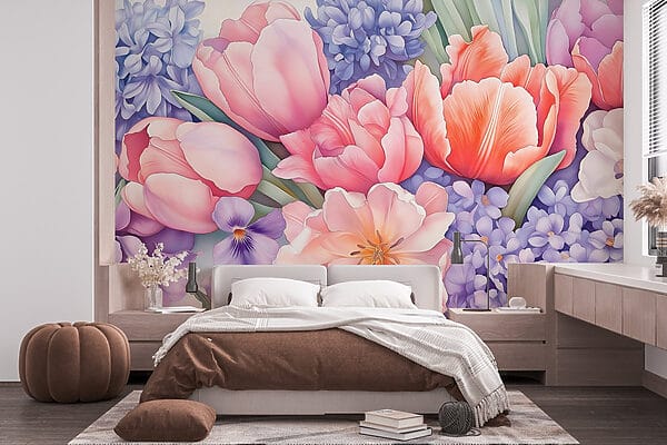 Gruppe von Blumen auf einem weißen Hintergrund Gruppe von Blumen auf einem weißen Hintergrund