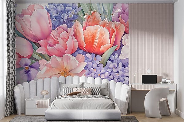 Gruppe von Blumen auf einem weißen Hintergrund Gruppe von Blumen auf einem weißen Hintergrund