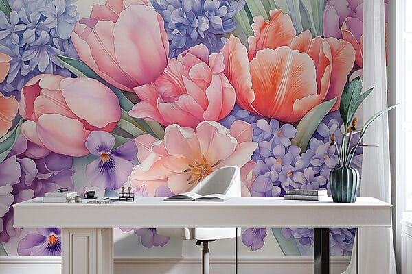 Gruppe von Blumen auf einem weißen Hintergrund Gruppe von Blumen auf einem weißen Hintergrund