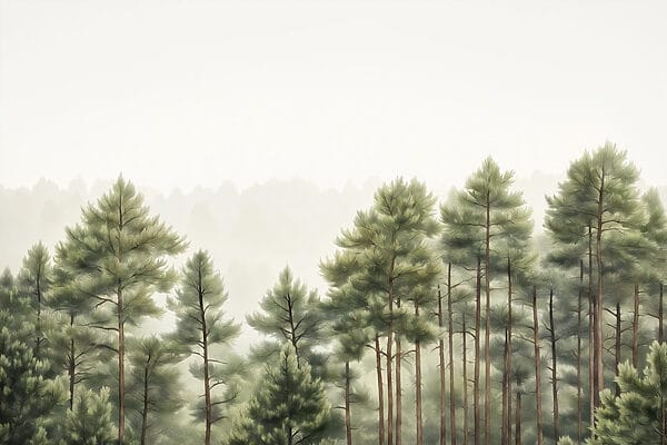 Gruppe von Bäumen in einem Wald Gruppe von Bäumen in einem Wald