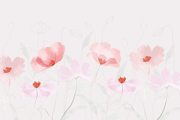 Gruppe von rosa Blumen Gruppe von rosa Blumen