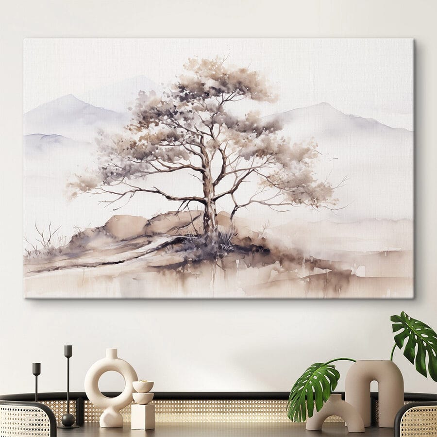 Aquarell eines Baumes