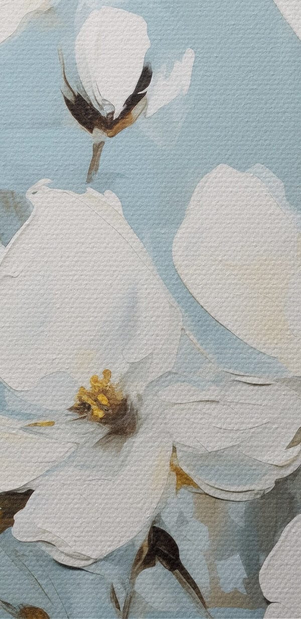 Malerei von weißen Blumen Malerei von weißen Blumen