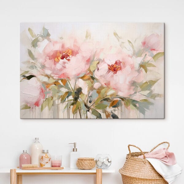 Malerei von rosa Blumen Malerei von rosa Blumen