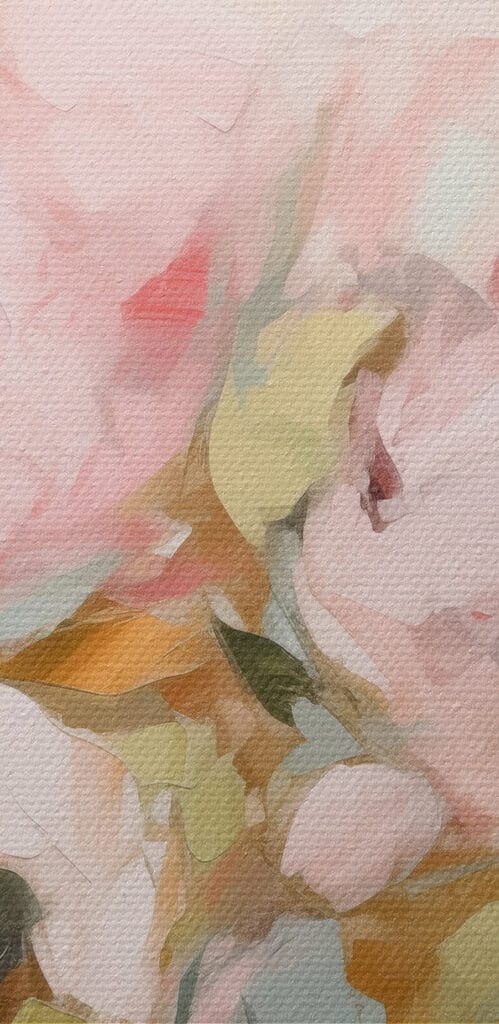 Painting of pink flowers