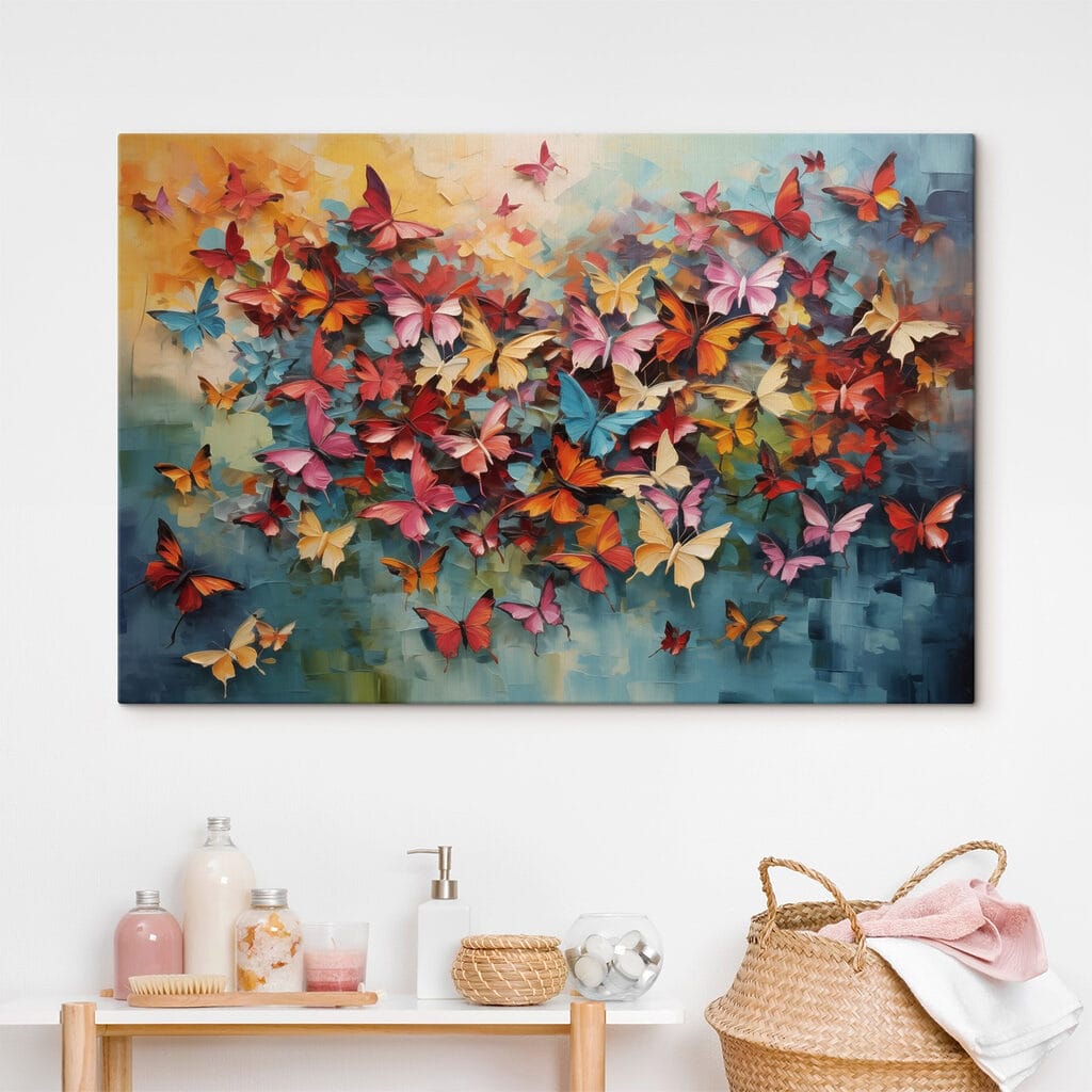 Group of butterflies on a blue background Group of butterflies on a blue background