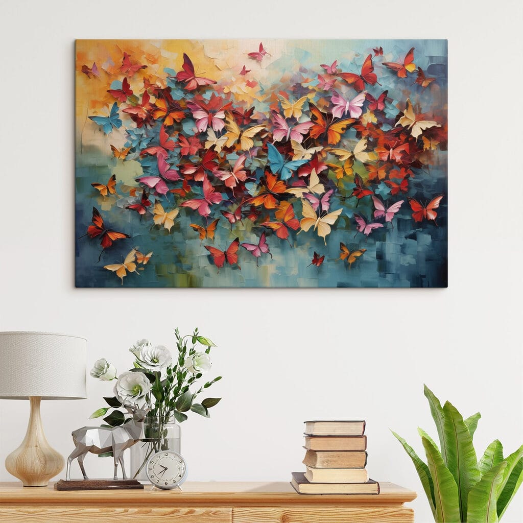 Group of butterflies on a blue background Group of butterflies on a blue background