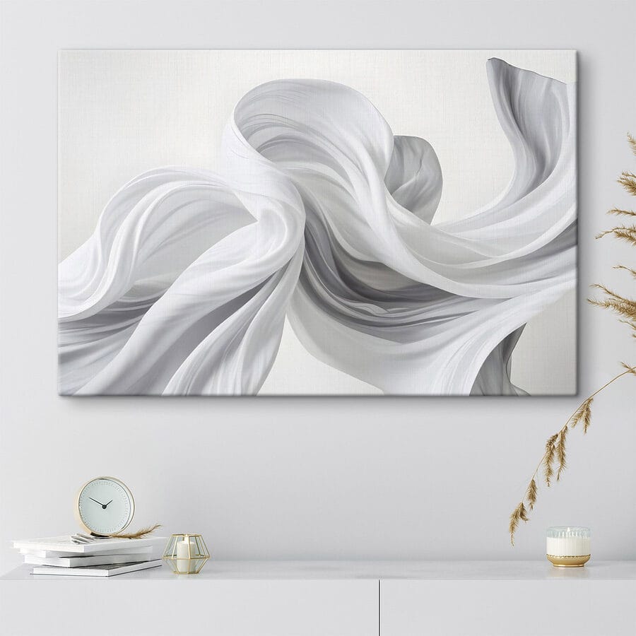 Canvas prints White fabric in the air Canvas prints White fabric in the air