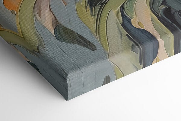 Gemälde von Tulpen auf grauem Hintergrund Gemälde von Tulpen auf grauem Hintergrund
