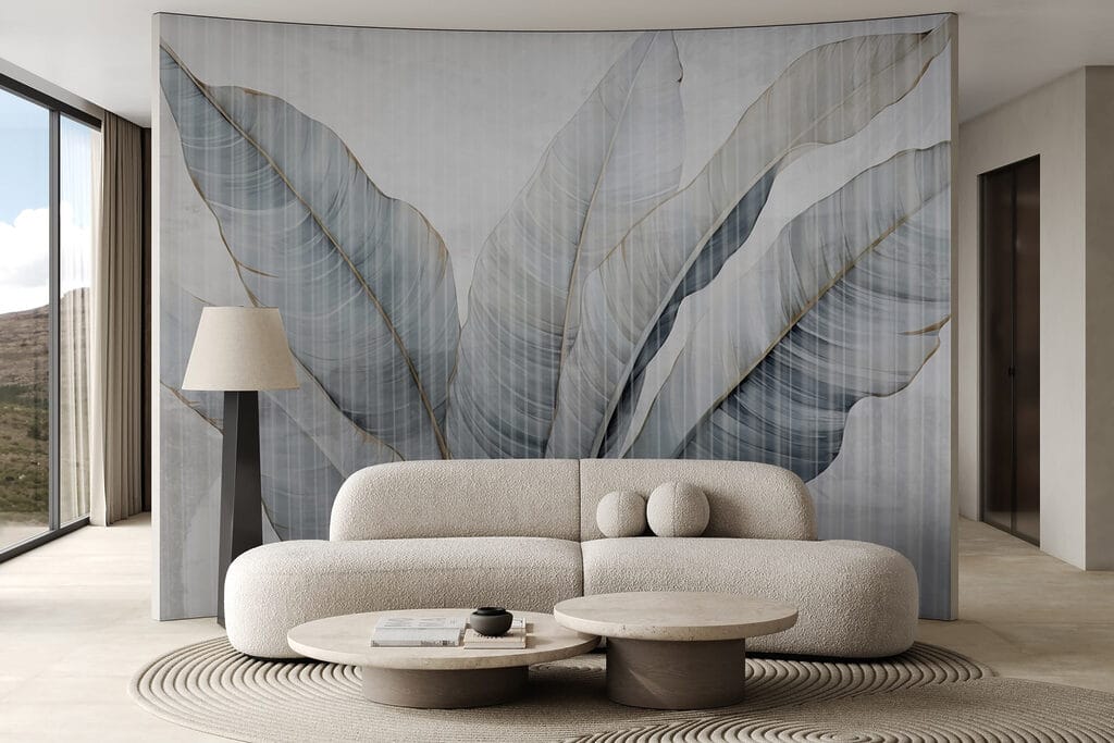 Soft leaves in muted tones