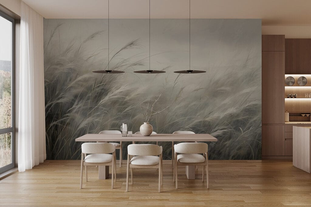 Field of grass with white clouds Field of grass with white clouds