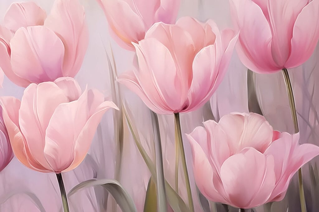Gruppe von rosa Blumen Gruppe von rosa Blumen