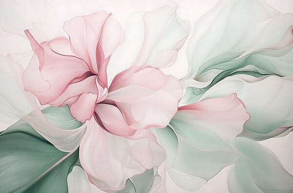 Zarte pastellfarbene florale Abstraktion Zarte pastellfarbene florale Abstraktion