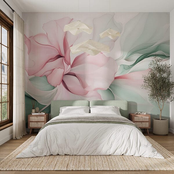 Zarte pastellfarbene florale Abstraktion Zarte pastellfarbene florale Abstraktion