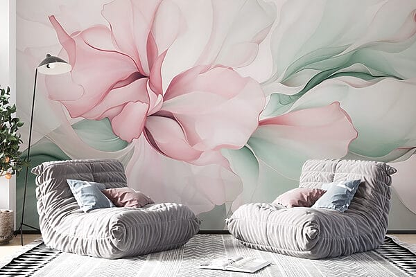 Zarte pastellfarbene florale Abstraktion Zarte pastellfarbene florale Abstraktion