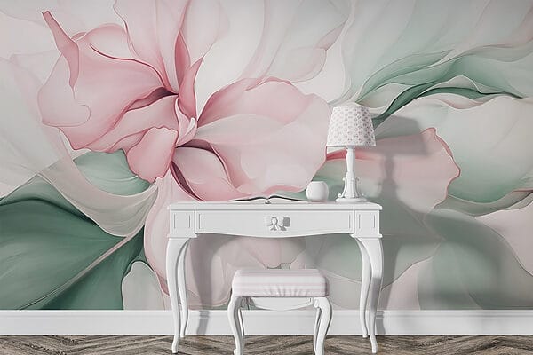 Zarte pastellfarbene florale Abstraktion Zarte pastellfarbene florale Abstraktion