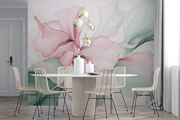 Zarte pastellfarbene florale Abstraktion Zarte pastellfarbene florale Abstraktion