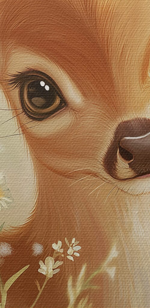 Baby deer in a field of flowers Baby deer in a field of flowers