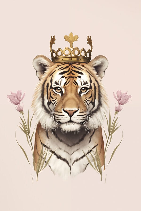 Tiger mit Krone Tiger mit Krone