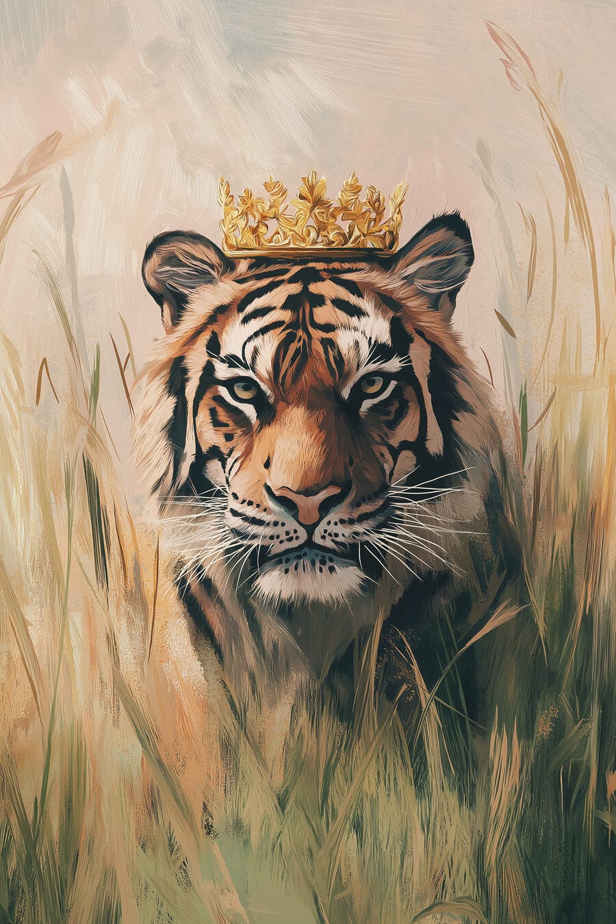 Tiger mit Krone