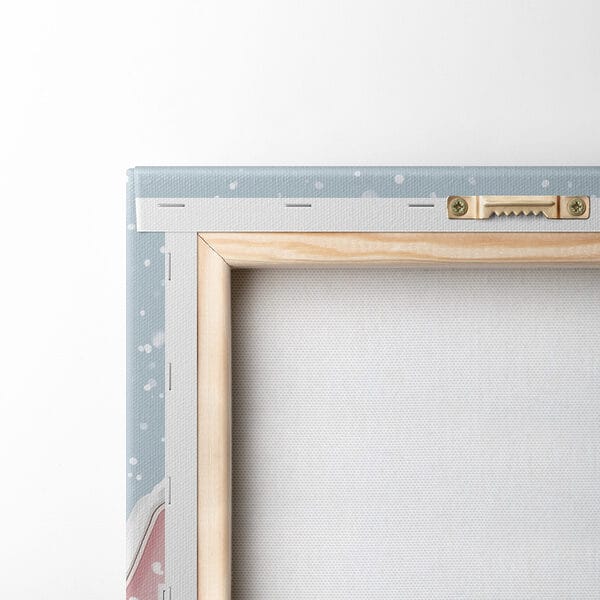 Rosa Haus mit Schnee darauf Rosa Haus mit Schnee darauf