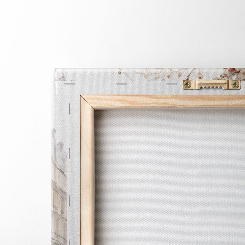 Table with coffee cups and croissants on it