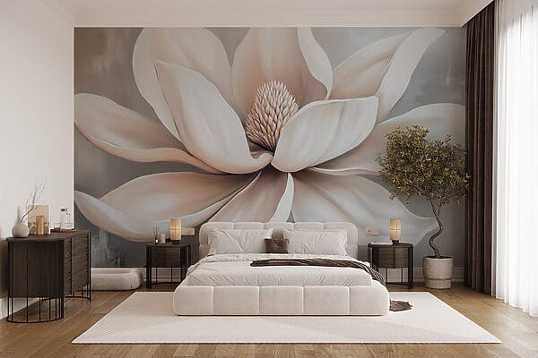 Weiße Blume mit Blütenblättern Weiße Blume mit Blütenblättern