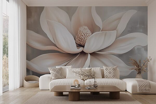 Weiße Blume mit Blütenblättern Weiße Blume mit Blütenblättern