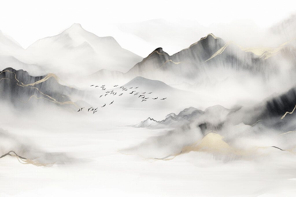 Vögel fliegen in den Wolken Vögel fliegen in den Wolken