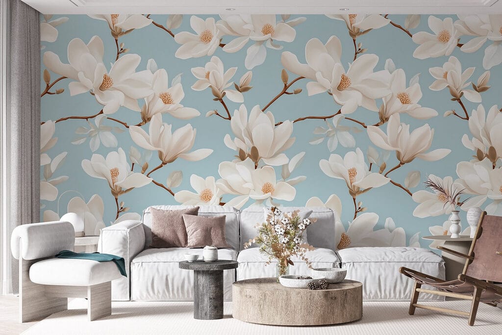 Pattern of white flowers