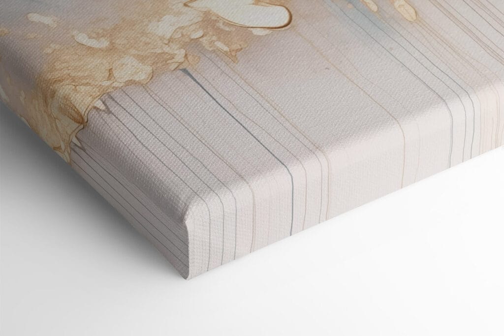 Abstract waves of blue and cream