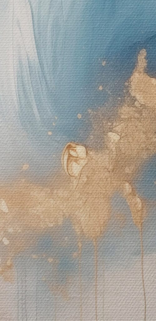 Abstract waves of blue and cream