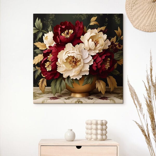 Vase of flowers on a table Vase of flowers on a table