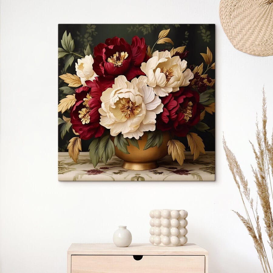 Vase of flowers on a table Vase of flowers on a table