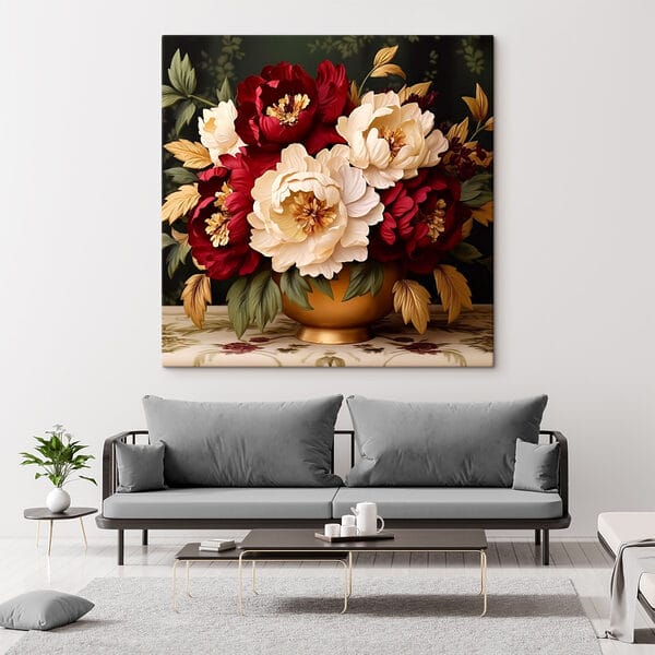 Vase of flowers on a table Vase of flowers on a table