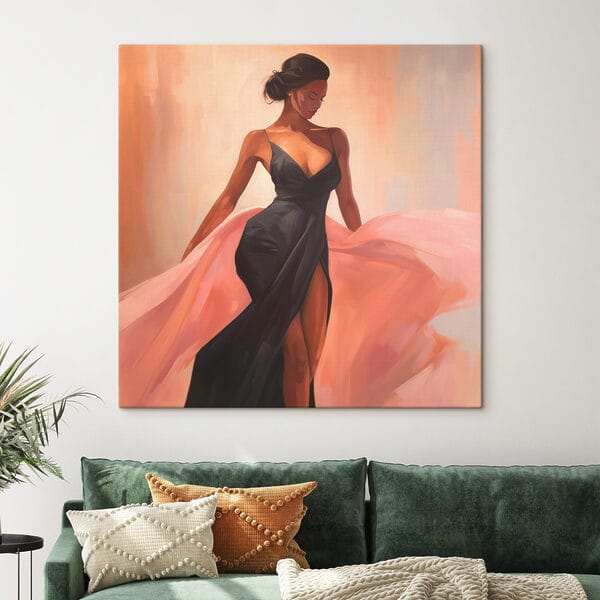 Frau im schwarzen Kleid Frau im schwarzen Kleid