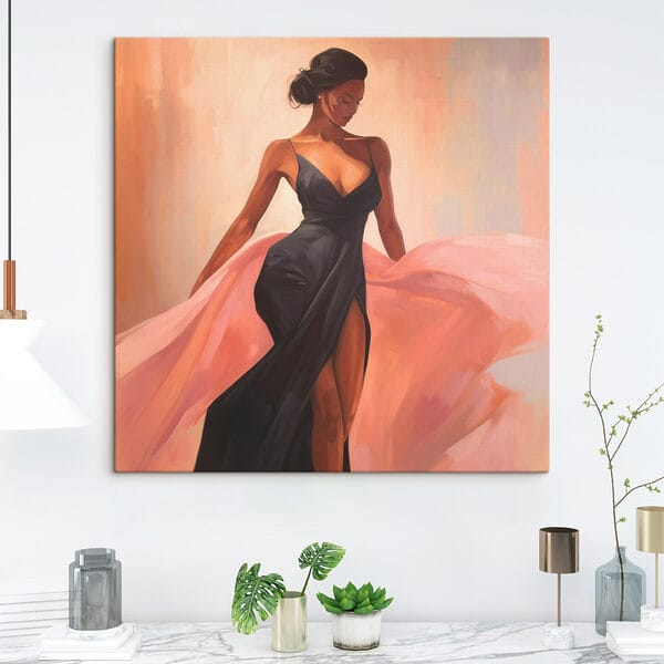 Frau im schwarzen Kleid Frau im schwarzen Kleid