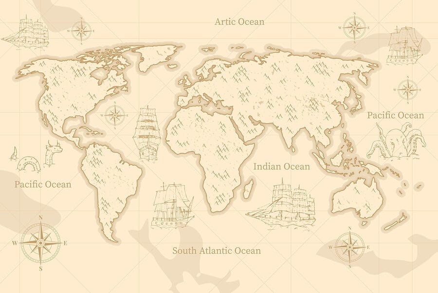 Karte der Welt