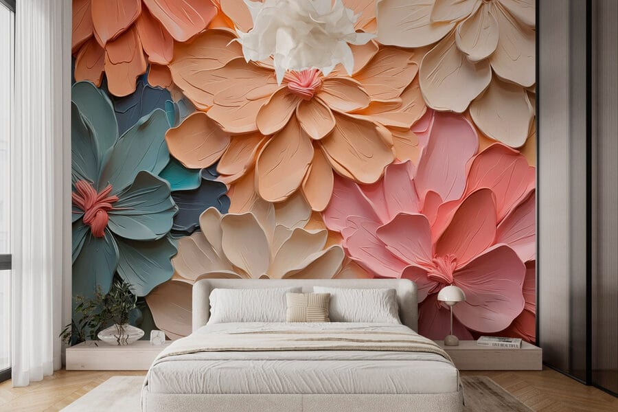 Gruppe von Blumen aus Papier