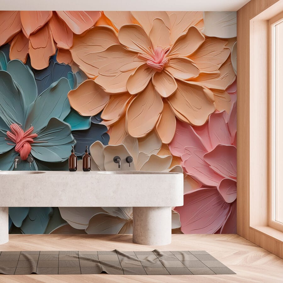 Gruppe von Blumen aus Papier