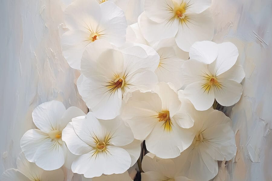 Gruppe von weißen Blumen