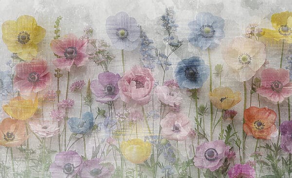 Gruppe von Blumen auf einem weißen Hintergrund Gruppe von Blumen auf einem weißen Hintergrund