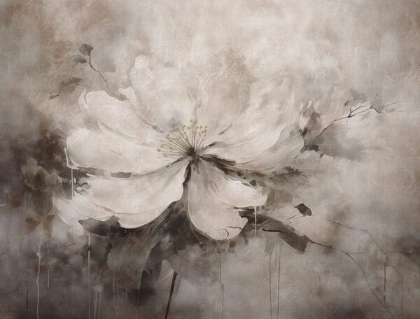 Painting of a white flower