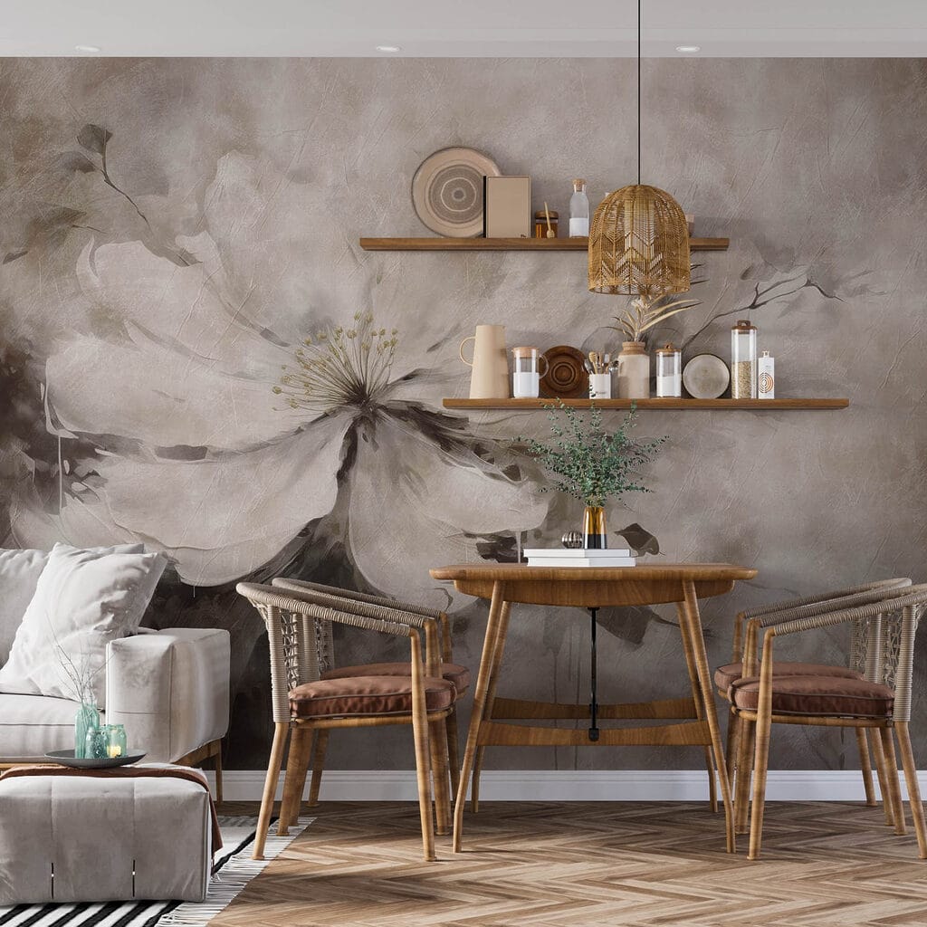 Painting of a white flower