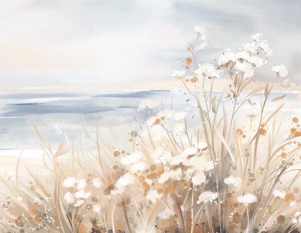Malerei von Blumen und Gras Malerei von Blumen und Gras