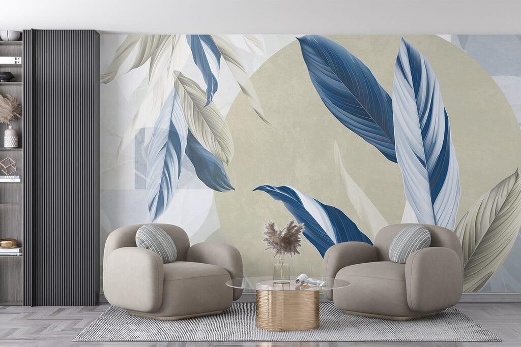 Serene leaves in calming hues Serene leaves in calming hues