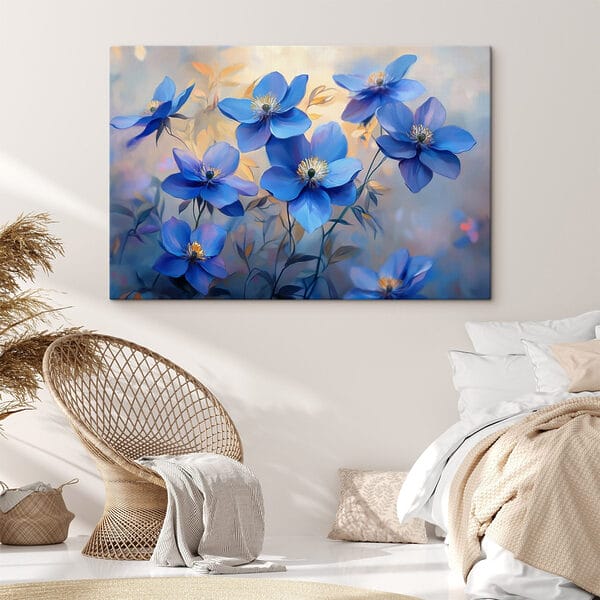 Wandbilder Gruppe von blauen Blumen (Artikelnummer: s42849) Wandbilder Wandbilder Gruppe von blauen Blumen (Artikelnummer: s42849)