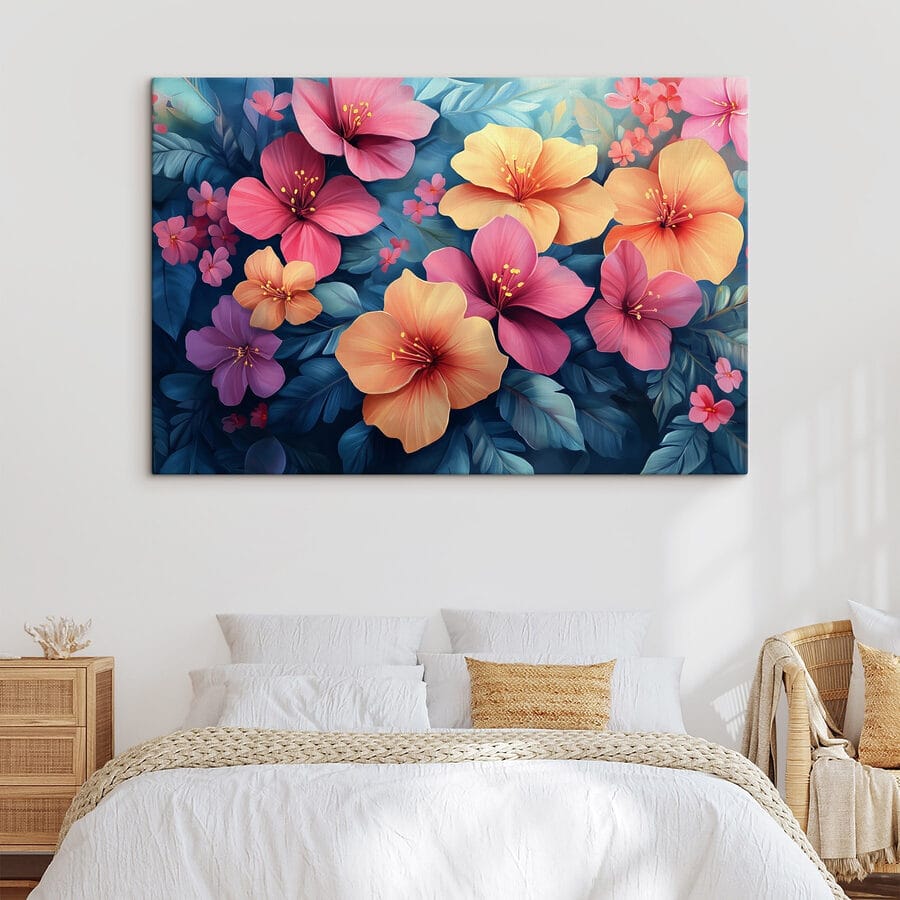 Gruppe von bunten Blumen