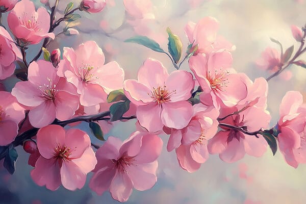 Zarte Blüten in sanften Pastelltönen Zarte Blüten in sanften Pastelltönen
